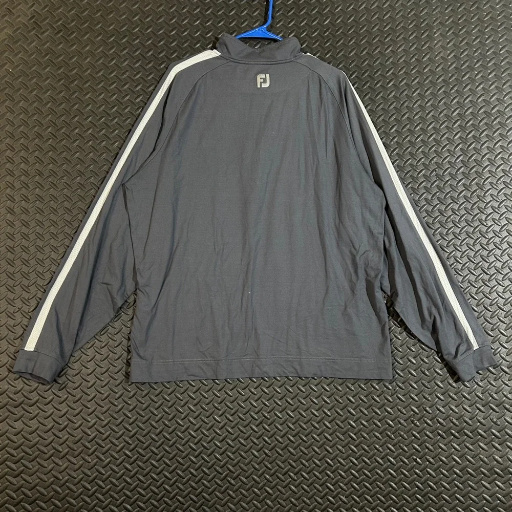 FootJoy Men Gray 1/4‎ Zip Pullover Golf Jacket Long Sleeve 100 Years Logo Size L